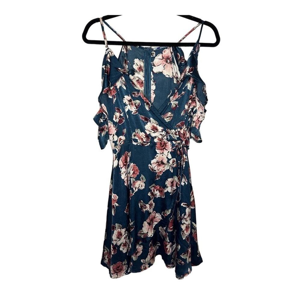 She + Sky Floral Midi Dress in Blue and Pink